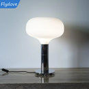 Axyaa Frosted Glass Table Lamp with Chrome Metal Base