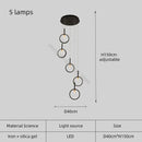 Axyaa LED Villa Duplex Chandelier - Minimalist Style Small Pendant Light