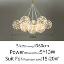 Axyaa Glass Ball Gypsophila Chandelier: Modern Luxury Lighting for Home, Living, Dining & Bedroom