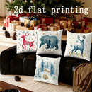 Axyaa Winter Animal Pattern Throw Pillows - Sofa Bedroom Car Cushion Cover