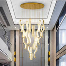 Axyaa Nordic Stair Chandelier Ceiling Light Indoor Lighting for Living Room and Dining Room