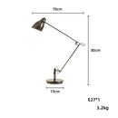 Axyaa Swing Arm Aluminum Desk Lamp with Flexible E27 Bulb and Adjustable Long Arm