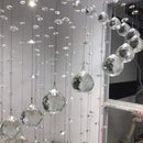 Axyaa LED Spiral Crystal Chandelier for Modern Living Room & Hotel Hall