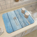 Axyaa Wood Grain Print Placemat Set for Kitchen Tableware, Coffee, and Draining Mats.