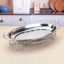 Axya Grilled Fish Plate Set | Oval Tray, Alcohol Heater, Egg-shaped Heating Plate