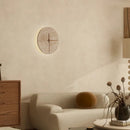 Axyaa Round Natural Stone Clock Wall Lamp, LED Sconce for Home Decor