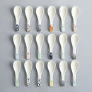Ceramic Spoon Set Axya Glaze Porcelain Japanese Scoop Tableware Kitchenware