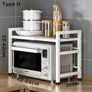 Axyaa Microwave Oven Rack Shelf Organizer Pan Pot Holder Storage Stand