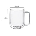 Axyaa Double Wall Glass Cup Set - Heat Resistant Borosilicate Glass Coffee Beer Cups