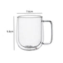 Axyaa Double Wall Glass Cup Set - Heat Resistant Borosilicate Glass Coffee Beer Cups