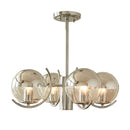 Axyaa Modern Chandelier for Living Room Bedroom Dining Study - Silver Wrought Iron Nordic Designer Lighting