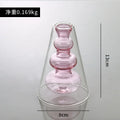 Axyaa Stained Glass Double Vase Hydroponic Flower Desktop Decoration