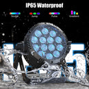 Axyaa 14LEDs Waterproof RGBW Par Light: DMX Sound Control Stage Effect for Disco Club