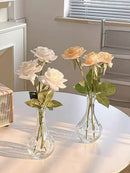Axyaa Glass Vase Ornaments for Living Room Decor & Office Gift