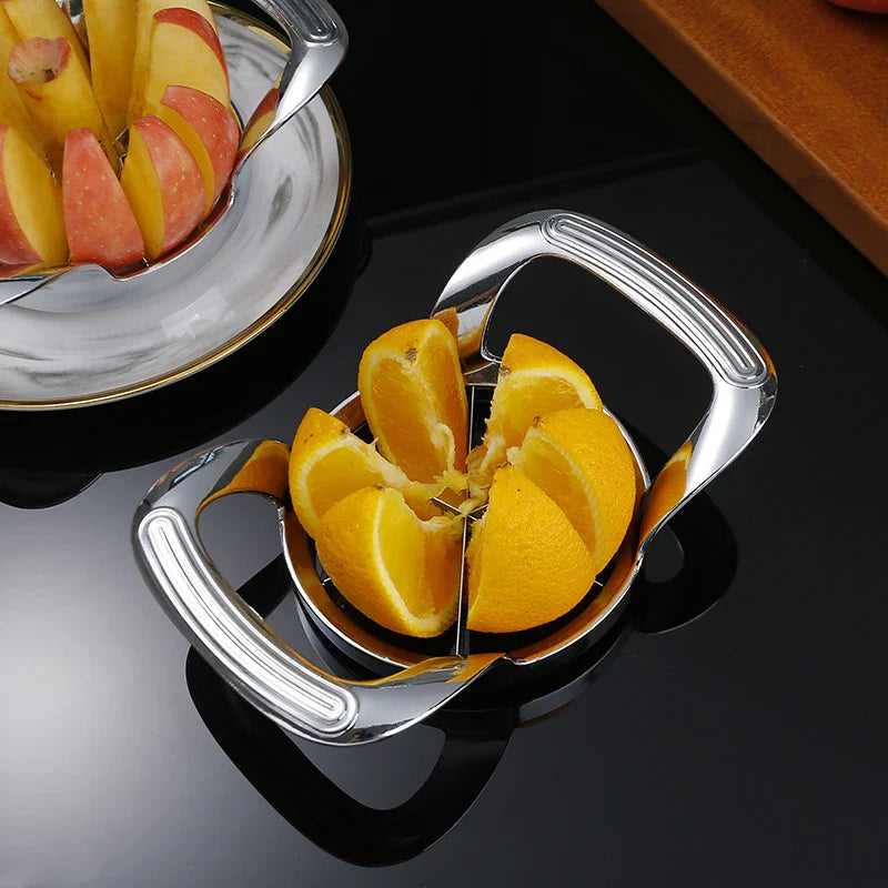 Axyaa Stainless Steel Fruit Cutter & Divider - Ultra-Sharp Apple, Orange, Pear Slicer