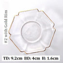Axyaa Gold Rim Glass Saucer Plates for Tea Coffee Cup - Set of 1