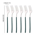 Axyaa 6Pcs Dinner Fork Set Stainless Steel Silverware Cutlery Mirror Flatware