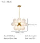 Axyaa Glass Bubble Chandelier Island Lighting for Living Room and Dining Table