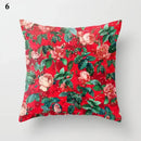 Axyaa Geometric Pillow Case: Modern Red Design for Home Decor