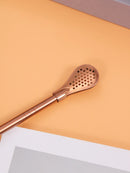 Axyaa Stainless Steel Straw Spoon Filter Scoop for Coffee Tea Milk Mixing
