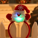 Axyaa LED Santa Claus Headband Xmas Snowman Hair Hoop - Holiday Party Accessories