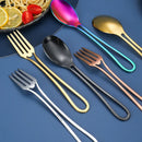 Axyaa 4-Piece Stainless Steel Hollow Handle Western Dinnerware Set