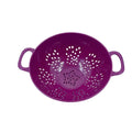 Axyaa Plastic Food Colander 6 Inch - Heavy Duty Vegetable Strainer with Double Handles