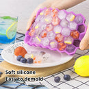 Axyaa Silicone Honeycomb Ice Mold with Cover for Easy Release