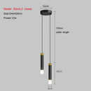 Axyaa Modern LED Tube Chandelier for Bedroom and Living Room