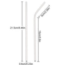 Stainless Steel Reusable Straws Set with Cleaner Brush - Axyaa Brand