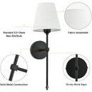 Axyaa Nordic Wall Lamp: Modern Cloth Cover Sconce for Bathroom, Bedroom, Corridor