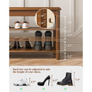 Axyaa Wooden Shoe Rack Bench: 3-Tier, Mid-Century Modern Design, 550lbs Capacity