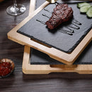 Axyaa Cheese Slate Flat Plate | Stone Arrangement Plate for Japanese & Korean Cuisine
