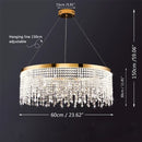 Axyaa Luxury Crystal Chandelier Pendant Lights for Living Dining Room