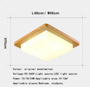Axyaa Nordic Wood LED Ceiling Light for Modern Indoor Decor