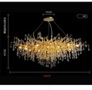 Axyaa Crystal LED Ceiling Chandelier for Luxury Living Room, Bedroom, and Restaurant