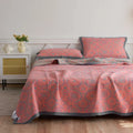 Axyaa Cotton Gauze Floral Single Quilt Blanket for Summer Comfort