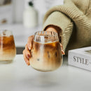 Axyaa Nordic Vertical Ripple Crystal Whiskey Glass Iced Coffee Tumbler 1 Pc