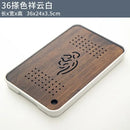 Axyaa Bamboo Tea Tray for Home Living Room Storage, Japanese Style Teaware