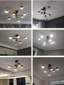 Axyaa Nordic Chandeliers: Dimmable Ceiling Pendant Lights for Living Room, Kitchen, Dining Room