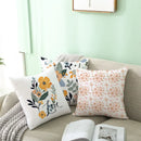 Axyaa Pink Blue Abstract Plants Floral Pillows Case - Modern Art Decor Sofa Couch