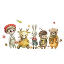 Axyaa Cartoon Animals Teams Wall Stickers for Children's Room - Waterproof PVC Decals