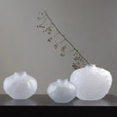 Axyaa Irregular Pleats Glass Vase for Home Decor