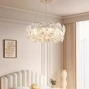 Axyaa Petal-Style Cream Chandelier for Luxe Living Room & Bedroom