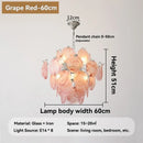 Axyaa French Crystal Glass Chandelier LED Pendant Light, Colorful & Modern Bedroom Living Room Decor
