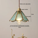 Axyaa Glass Copper LED Pendant Light with Knob Switch - Nordic Style
