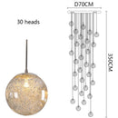 Axyaa Glass Stair Chandelier Modern Living Room Indoor LED Lighting