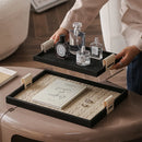 Axya Handmade Leather Tray: Elegant Jewelry & Desktop Organizer