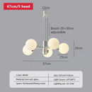 Silver Glass Ball Chandelier for Nordic Living Room - Axyaa Interior Lighting