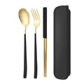 Axyaa Stainless Steel Tableware Set - Knife Fork Spoon Flatware Boxecc
